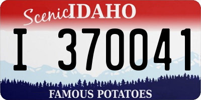 ID license plate I370041