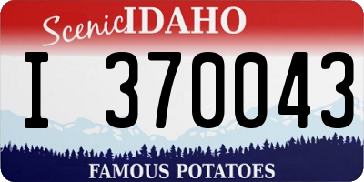 ID license plate I370043