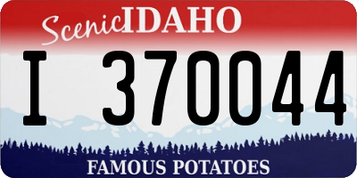 ID license plate I370044