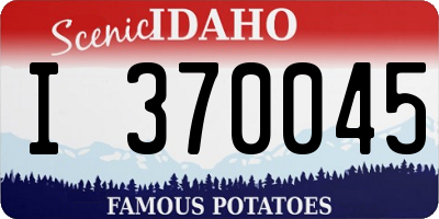 ID license plate I370045