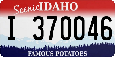 ID license plate I370046