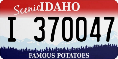 ID license plate I370047