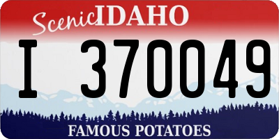 ID license plate I370049
