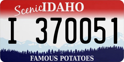 ID license plate I370051