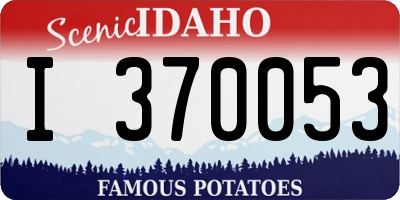 ID license plate I370053