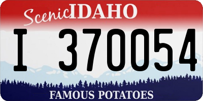 ID license plate I370054