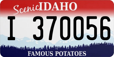 ID license plate I370056