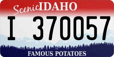 ID license plate I370057