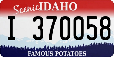 ID license plate I370058