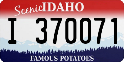 ID license plate I370071