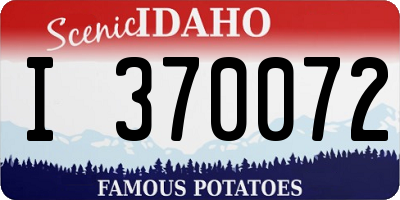 ID license plate I370072