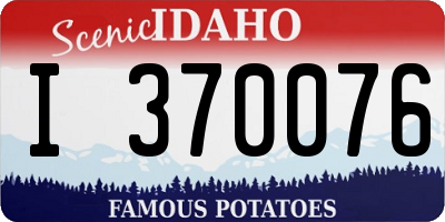 ID license plate I370076