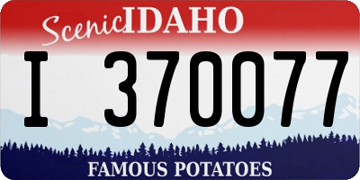 ID license plate I370077