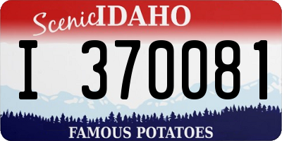 ID license plate I370081