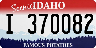 ID license plate I370082