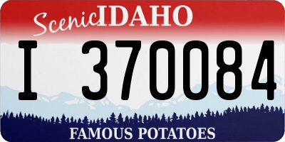 ID license plate I370084