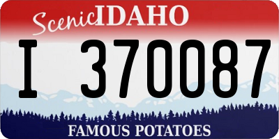ID license plate I370087