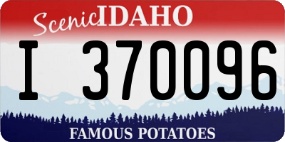 ID license plate I370096