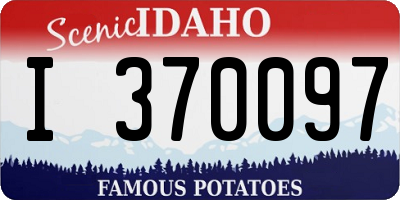 ID license plate I370097