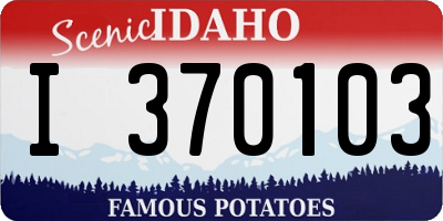 ID license plate I370103