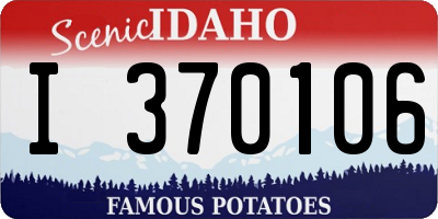 ID license plate I370106
