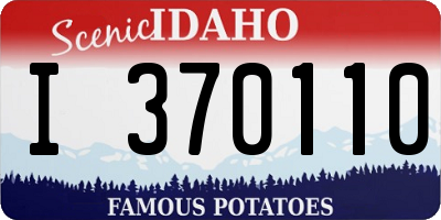 ID license plate I370110