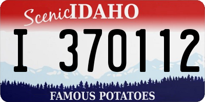ID license plate I370112