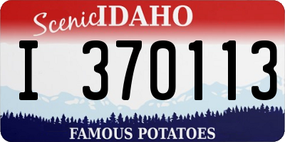ID license plate I370113