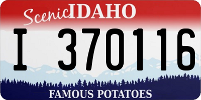 ID license plate I370116