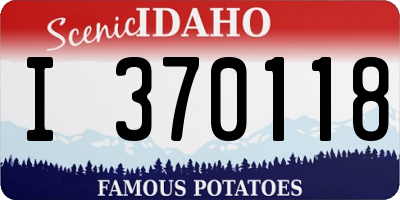ID license plate I370118