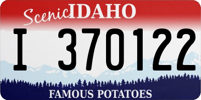 ID license plate I370122
