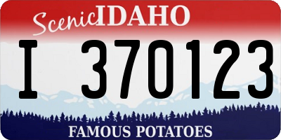 ID license plate I370123