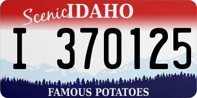 ID license plate I370125