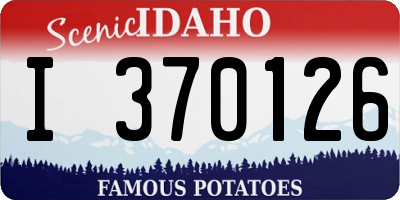 ID license plate I370126