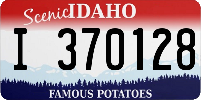 ID license plate I370128