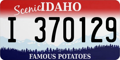 ID license plate I370129