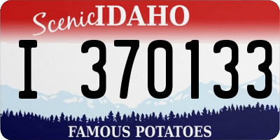 ID license plate I370133
