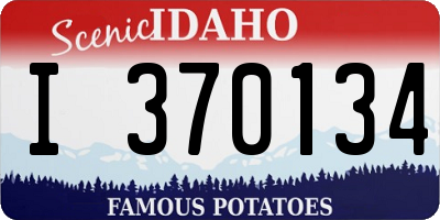 ID license plate I370134