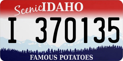 ID license plate I370135