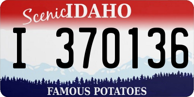 ID license plate I370136