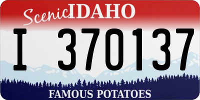 ID license plate I370137