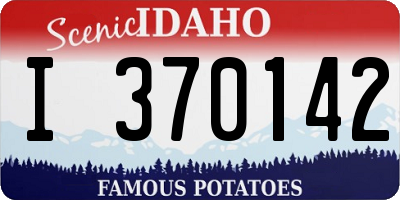 ID license plate I370142