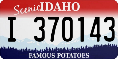 ID license plate I370143