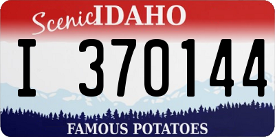 ID license plate I370144