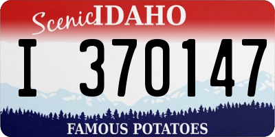 ID license plate I370147