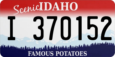 ID license plate I370152