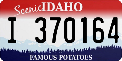 ID license plate I370164