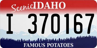 ID license plate I370167