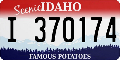 ID license plate I370174