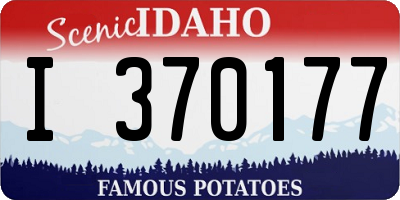 ID license plate I370177